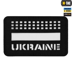 M-TAC НАШИВКА UKRAINE LASER CUT BLACK / светонакопителем