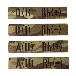Патч/Липучка LC Група крові Twill Multicam (8611), 4+