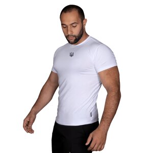 Футболка Modal з принтом Біла (Тризуб чорний) (7274), XXXL