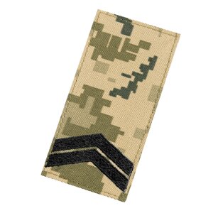 Погон/липучка ЗСУ Молодший Сержант Піксель (7339)
