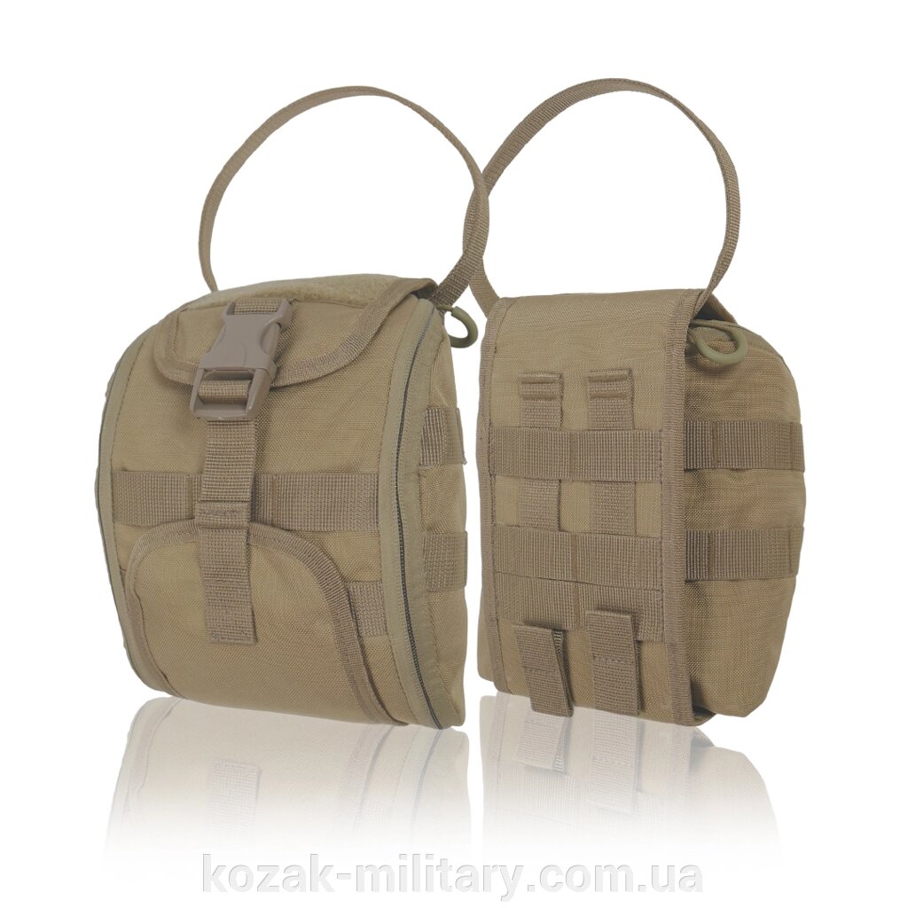 Підсумок-аптечка (швидкий скид) Kiborg GU Cordura Coyote від компанії "КOZAK" military - фото 1