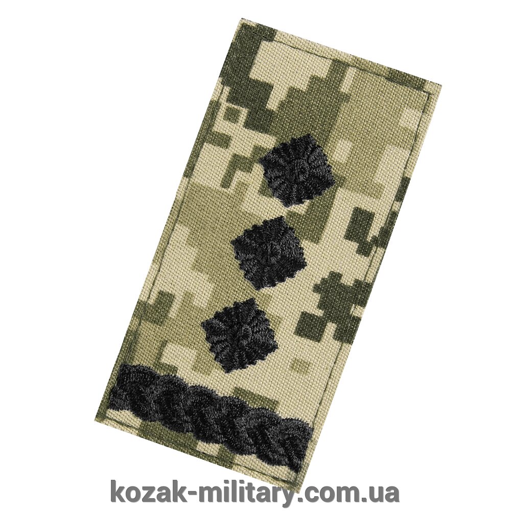 Погон/липучка ЗСУ Полковник Піксель (7338) від компанії "КOZAK" military - фото 1