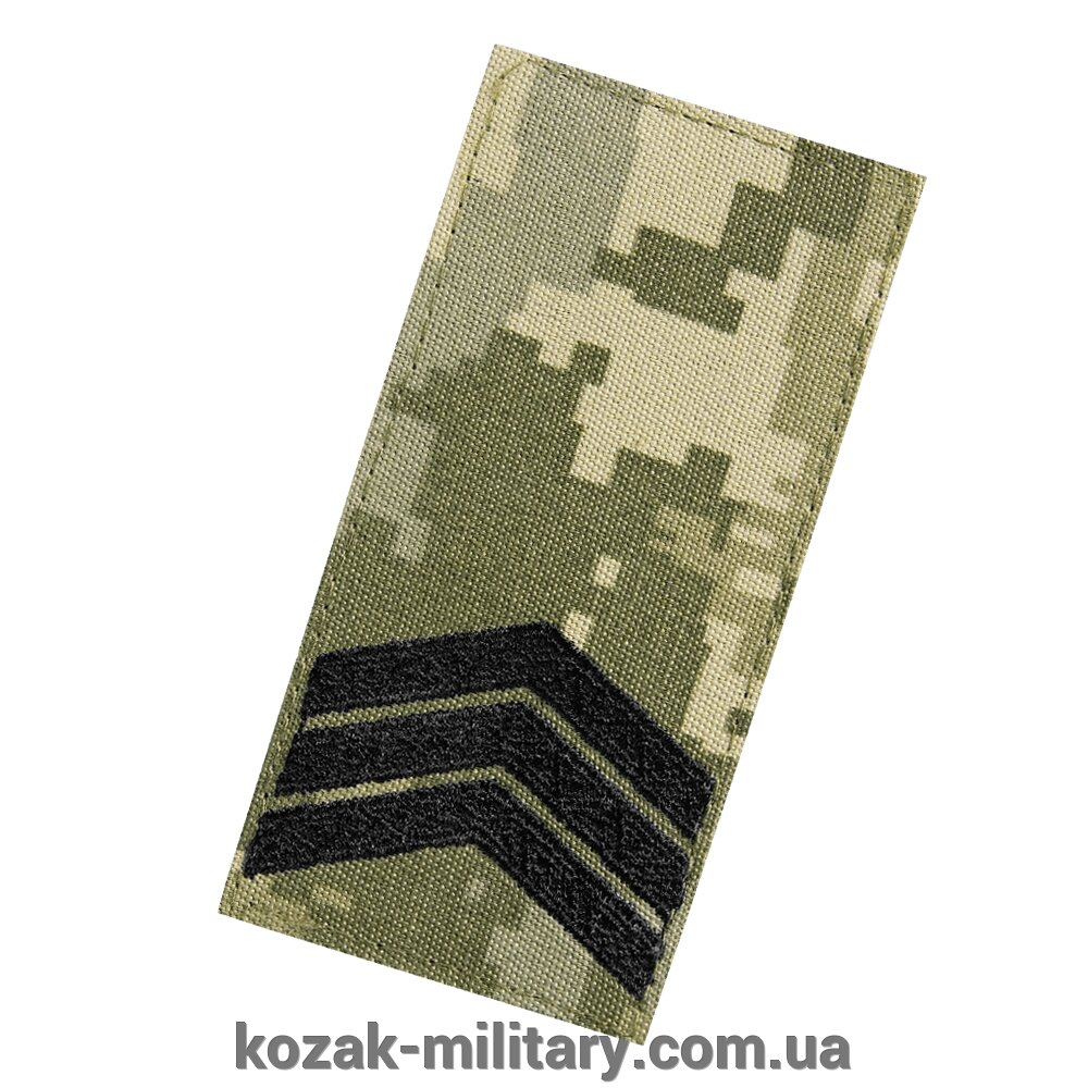 Погон/липучка ЗСУ Сержант Піксель (7340) від компанії "КOZAK" military - фото 1