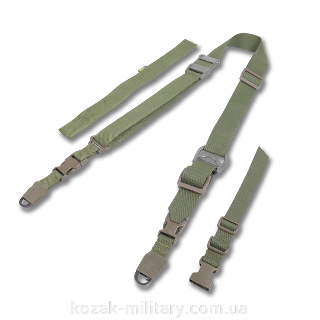 Ремінь 2-точковий Kiborg Gun Sling G-2 з пряжкою швидкого регулювання Triple-X Olive від компанії "КOZAK" military - фото 1