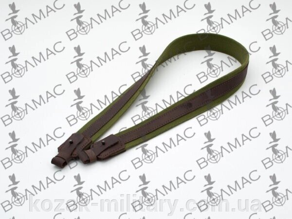 Ремінь для рушниці брезент, шкіра -Ретро- коричневий від компанії "КOZAK" military - фото 1