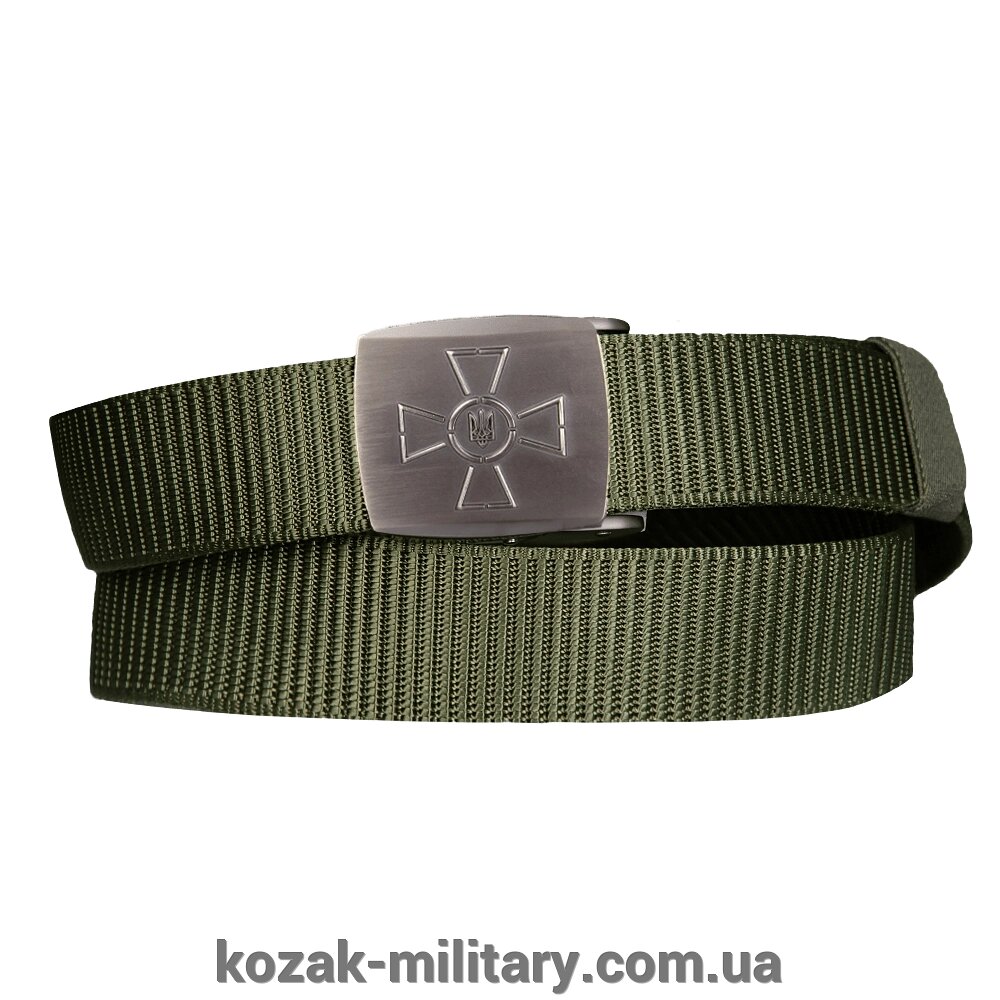 Ремінь Poloz Хрест/Герб Олива (7240) від компанії "КOZAK" military - фото 1