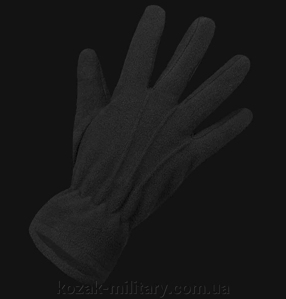 Рукавички флісові Universal Black від компанії "КOZAK" military - фото 1