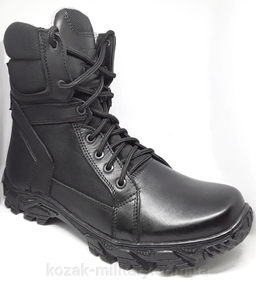 Тактичні черевики високі Black демісезонні від компанії "КOZAK" military - фото 1