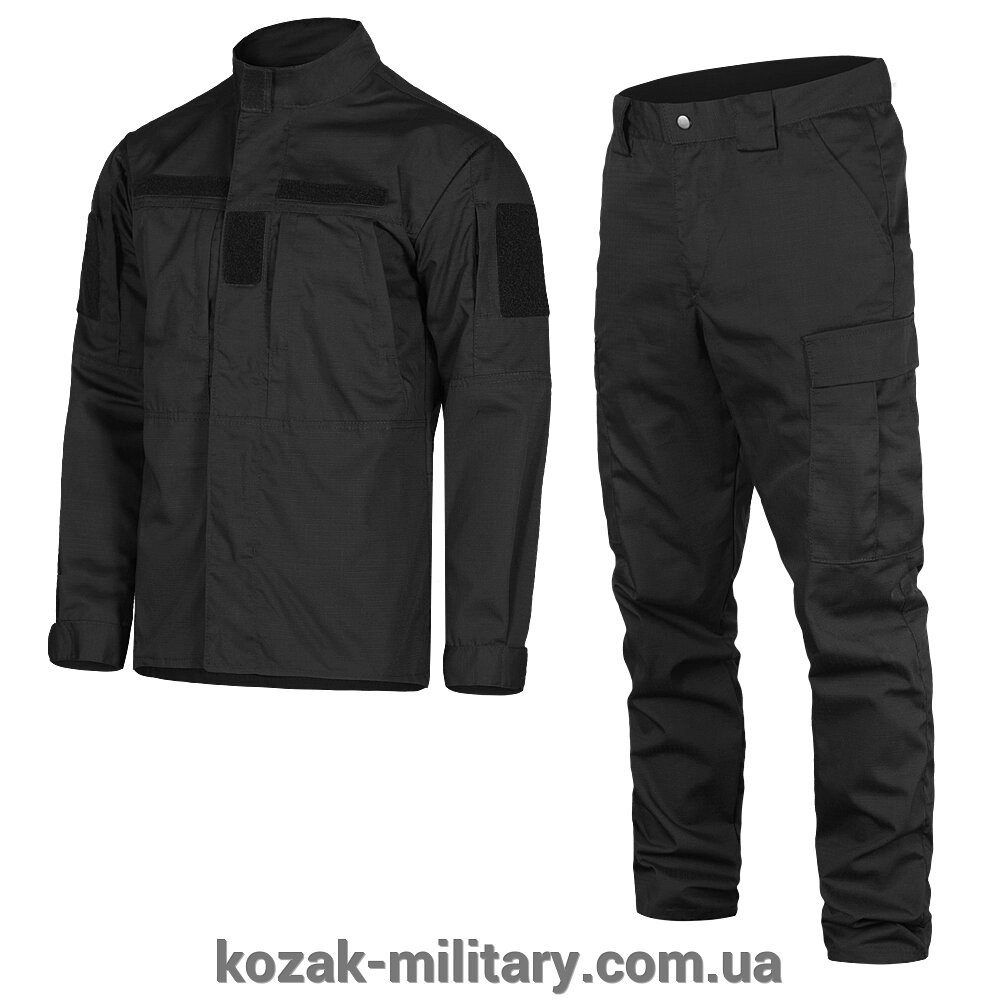 Тактичний костюм Perimeter 2.0 Rip-Stop Teflon Black (912), 46 від компанії "КOZAK" military - фото 1