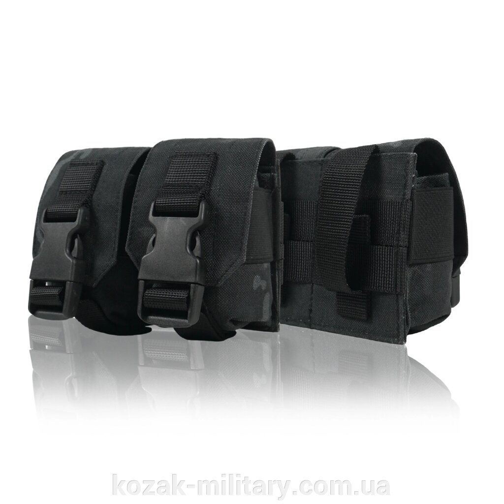 Тактичний підсумок під 2 гранати Kiborg GU Double Mag Pouch Dark Multicam від компанії "КOZAK" military - фото 1