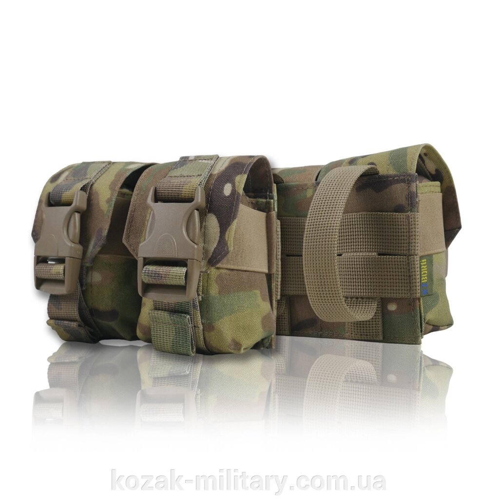 Тактичний підсумок під 2 гранати KIBORG GU Double Mag Pouch Multicam від компанії "КOZAK" military - фото 1