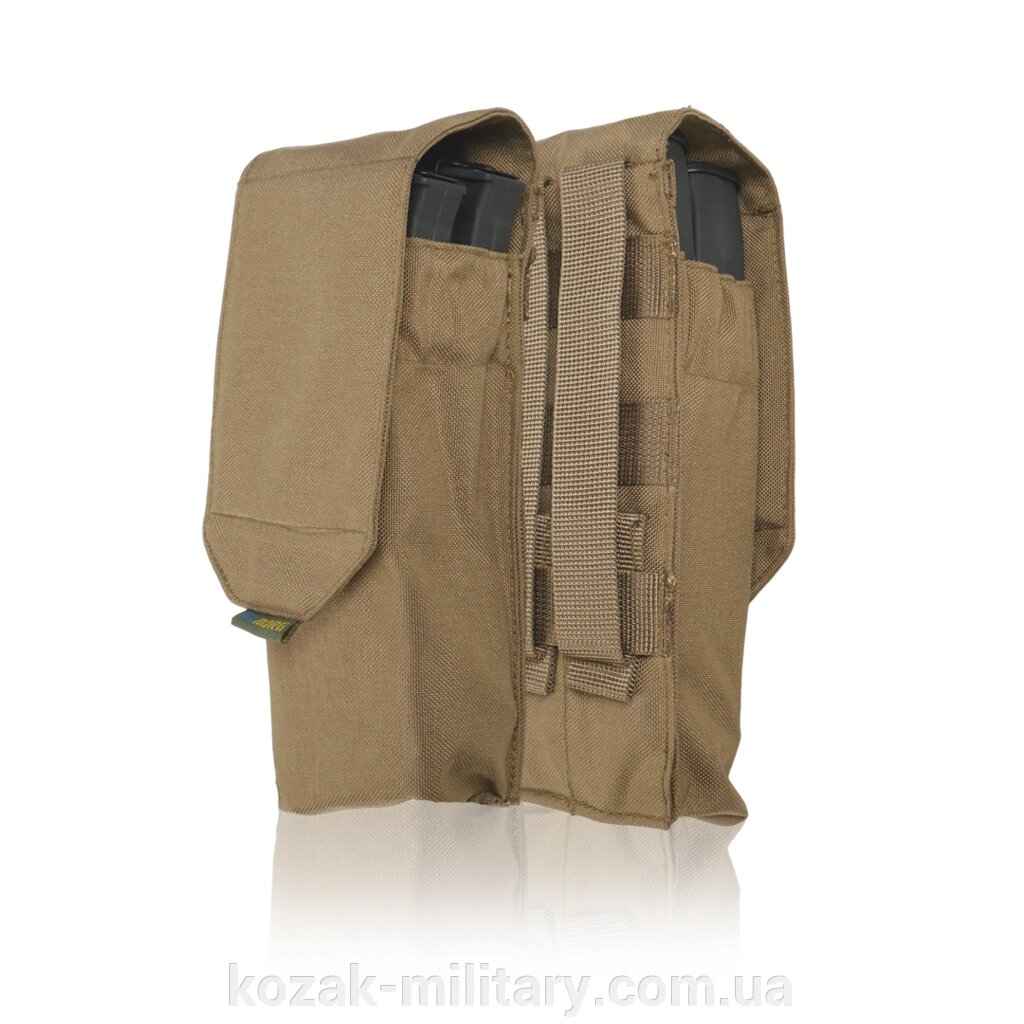 Тактичний підсумок під 2 магазина Kiborg GU Double Mag Pouch Coyote від компанії "КOZAK" military - фото 1