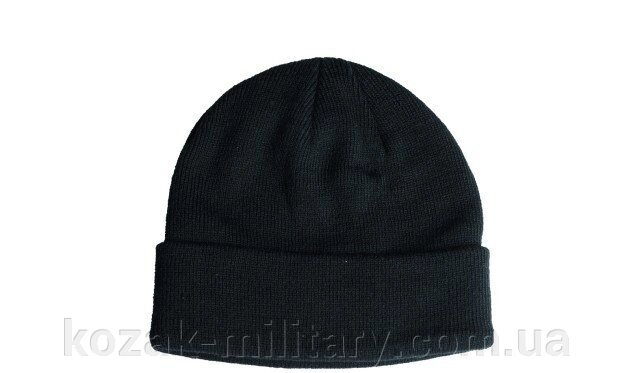 В'язана акрилова шапка MilTec Black 12133002 від компанії "КOZAK" military - фото 1