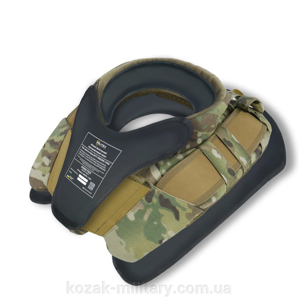 Захист шиї mod. 1 з балістичним пакетом Militex cordura USA Multicam від компанії "КOZAK" military - фото 1