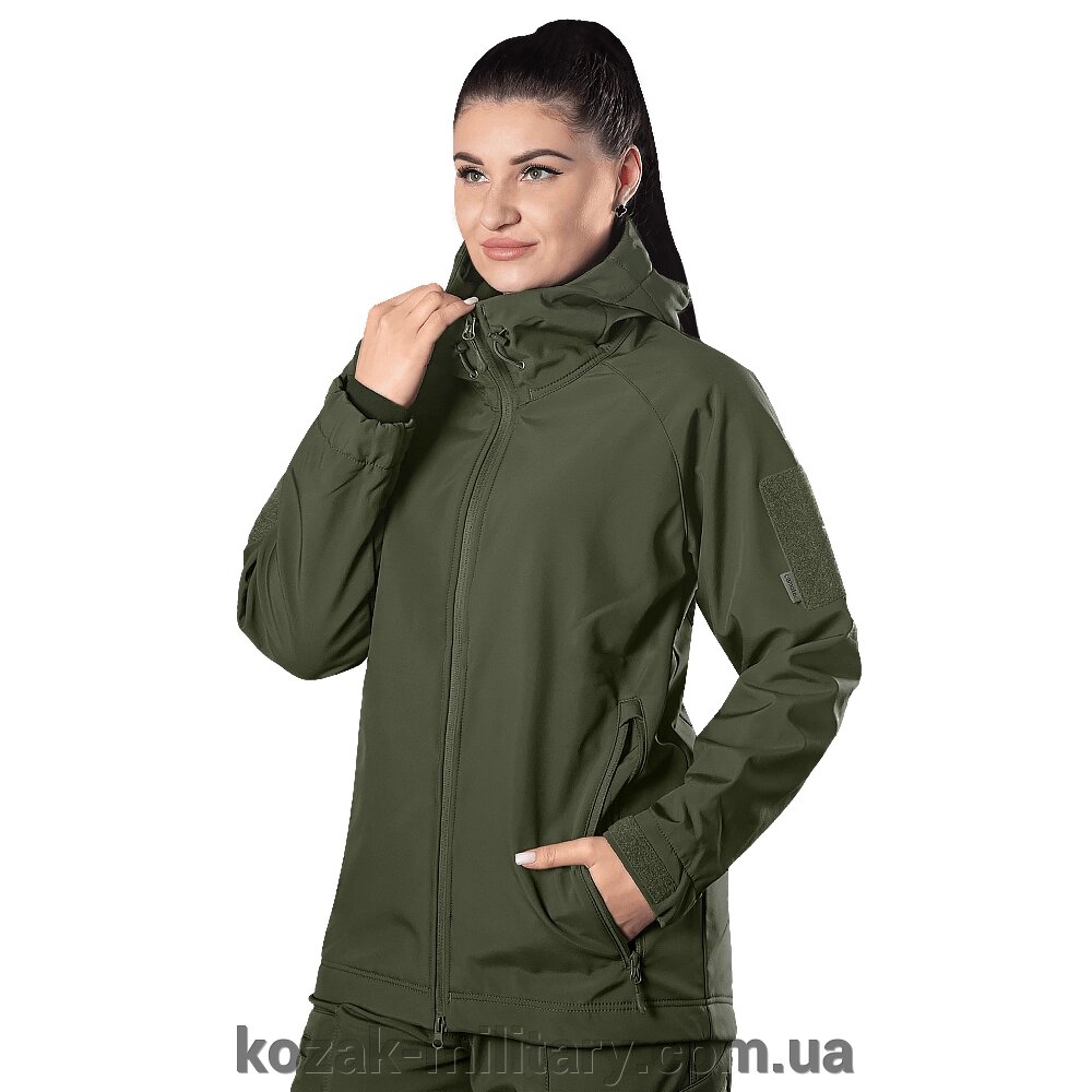 Жіноча куртка Stalker SoftShell Олива (7441), L від компанії "КOZAK" military - фото 1