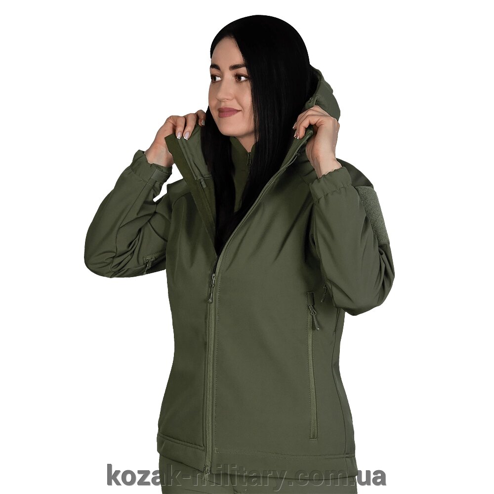 Жіноча куртка Stalker SoftShell Олива (7441), XXL від компанії "КOZAK" military - фото 1