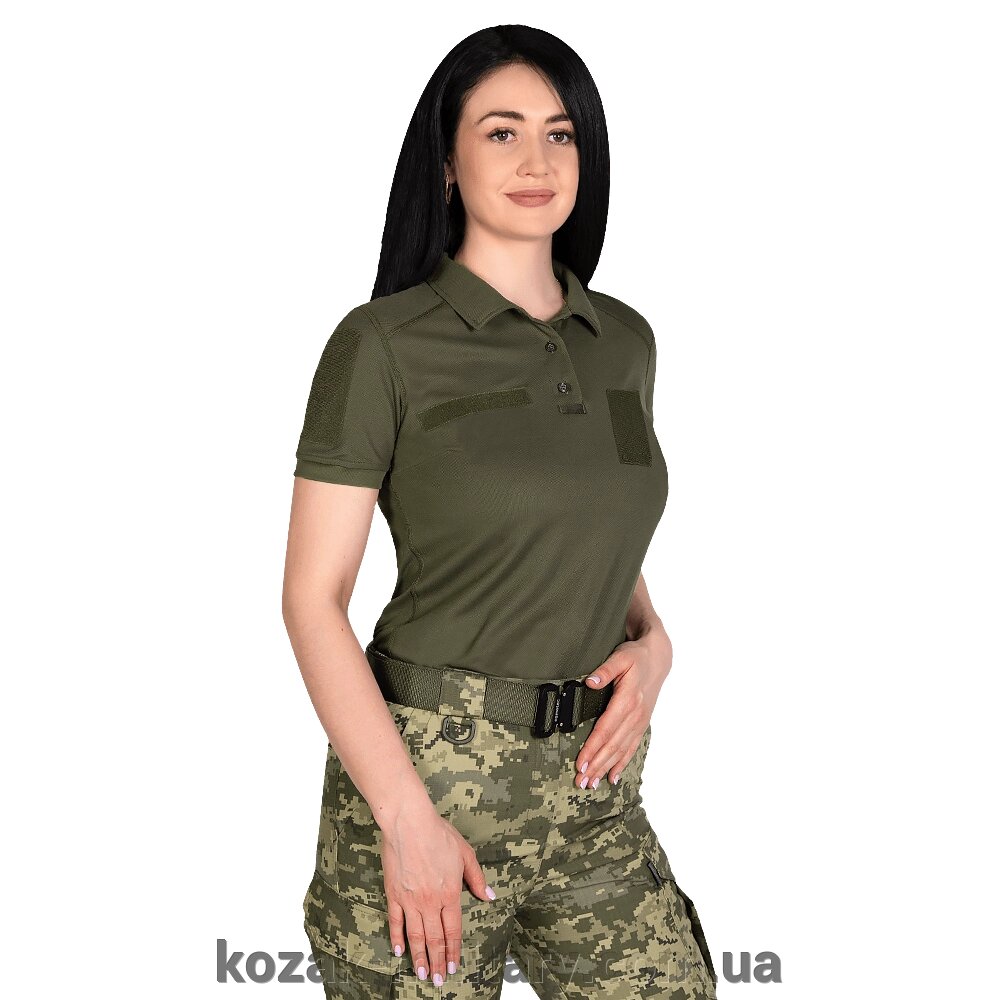 Жіноче поло Pani Army ID LT Олива  (8080), XL від компанії "КOZAK" military - фото 1