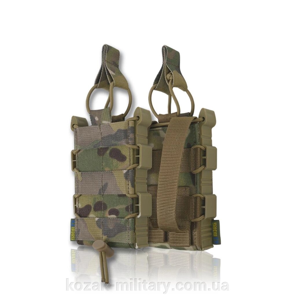 Жорсткий посилений тактичний підсумок Kiborg GU Single Mag Pouch Multicam від компанії "КOZAK" military - фото 1