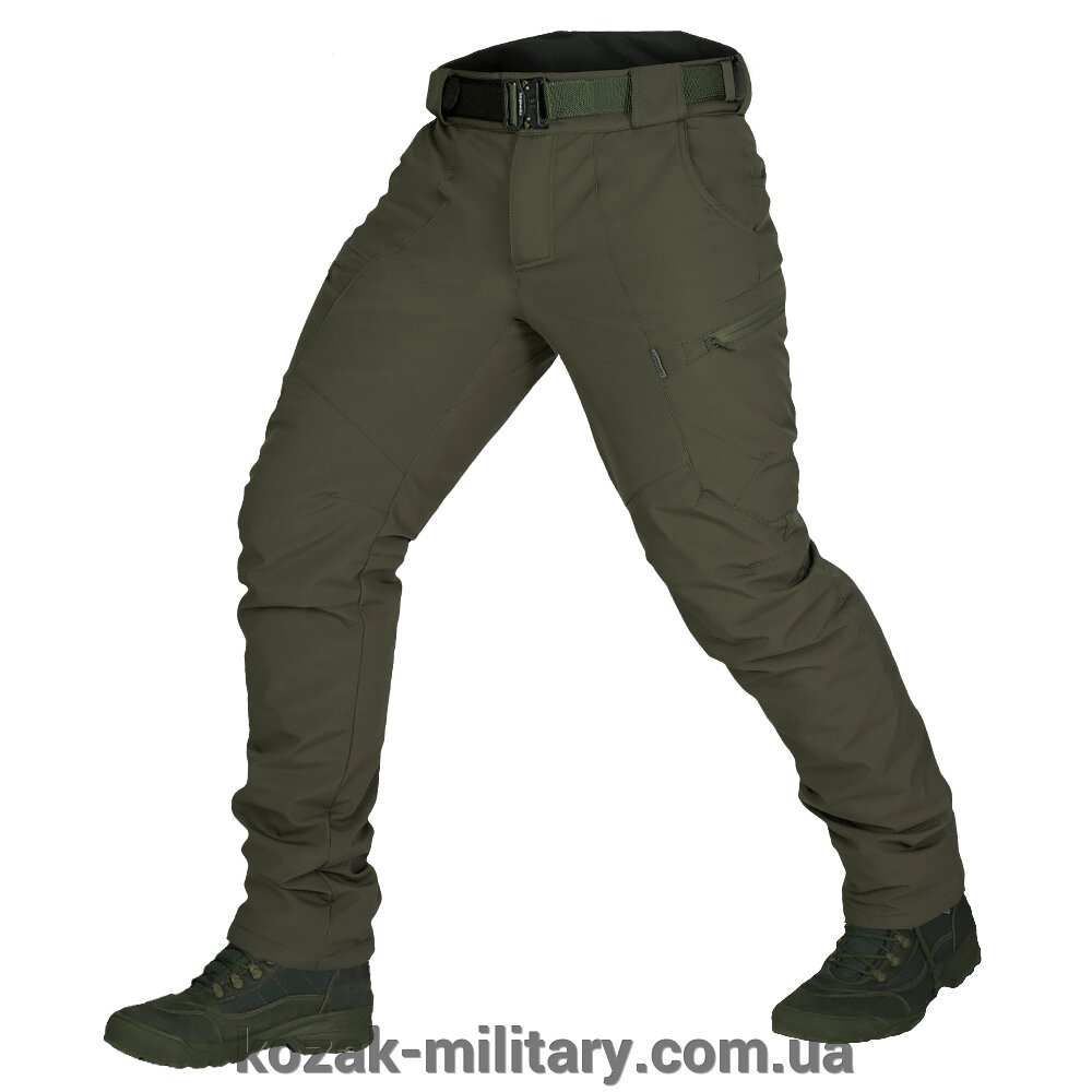 Зимові штани SoftShell Олива (6614), S від компанії "КOZAK" military - фото 1