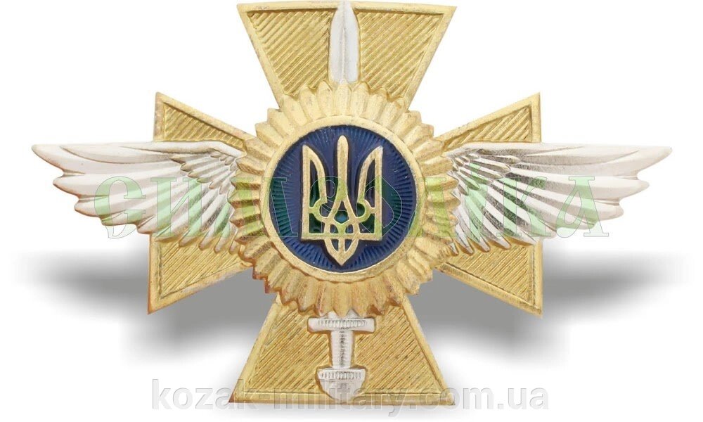 Знак на кашкет для Повітряних Сил (метал) від компанії "КOZAK" military - фото 1