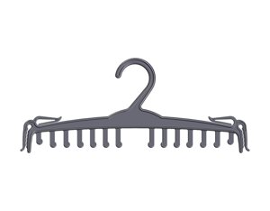 100 шт. Плічка вішалки пластмасові для нижньої білизни чорні Tam Hangers BRF1328, 28 см