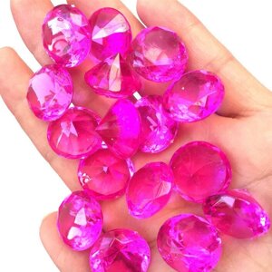 Акрилові діаманти яскраво-фіолетового кольору RESTEQ 100 шт. уп. Акрилові дорогоцінні камені яскраво-фіолетові.