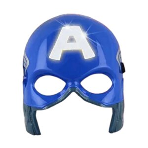 Маска Капітан Америка з підсвічуванням RESTEQ. Дитяча маска Captain America. Косплей Месники. Маска Стіва Роджерса.