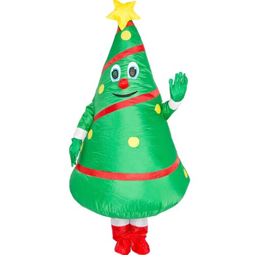 Надувний костюм Різдвяна ялинка RESTEQ дорослий 150-190 см. Ялинка косплей. Новорічна ялинка костюм. Christmas Tree