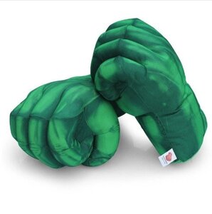 Величезні м'які рукавички у вигляді куркулів Халка. Великі зелені рукавички, дорослі