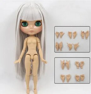 Шарнірна лялька Блайз Blythe 30 см. 4 кольори очей Біле волосся з чубчиком