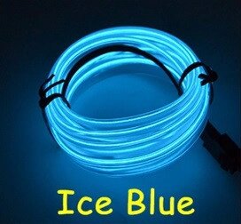 Світлодіодна стрічка RESTEQ блакитний дріт 3м LED неонове світло з контролером. ICE BLUE
