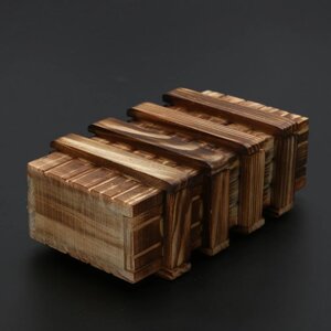 Схованка головоломка з дерева RESTEQ 16х8х5.5 см. Коробка головоломка дерев'яна. Коробка з потайними ящиками