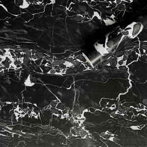 Самоклеюча плівка чорний мармур з білим 0,45х10мх0,07мм (2016-1) SW-00001280