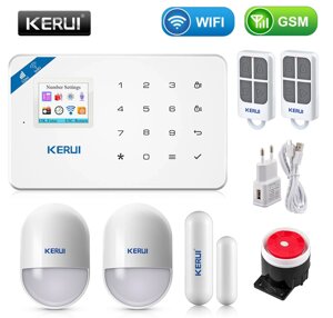 Комплект бездротової gsm WiFi сигналізації датчики нового зразка для 1-кімнатної квартири Kerui W18