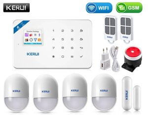 Комплект бездротовий gsm WiFi сигналізації датчики нового зразка для 3-кімнатної квартири Kerui W18