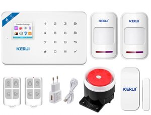 Комплект бездротової gsm WiFi сигналізації для 1-кімнатної квартири Kerui W18