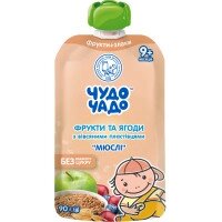 Дитяче пюре Чудо-Чадо \Мюслі\ фруктово-ягідне 9м+ 90 г (4820016254282)