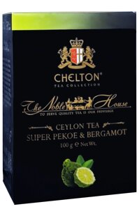 Чай цейлонський 100% чорний Chelton Premium Noble House Super Pekoe&Bergamot розсипний з бергамотом 100г