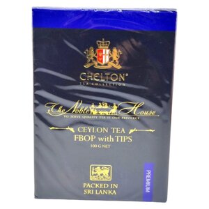 Чай чорний 100% Chelton Premium Noble House Ceylon Tea Fbop&Tips з бруньками типсів листовий 100г