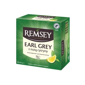 Чай чорний з бергамотом і цитрусом Remsey Earl Grey Z Nuta Cytryny 75 пакетиків Ремсі