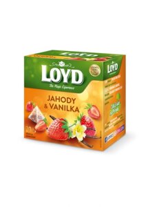 Чай в пірамідках фруктовий Loyd the Magic Experience Jahody&Vanilka Полуниця Ваніль 20шт 40г