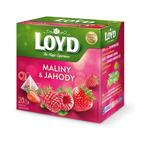 Чай в пірамідках фруктовий Loyd the Magic Experience Maliny&Jahody Полуниця Малина 20шт 40г