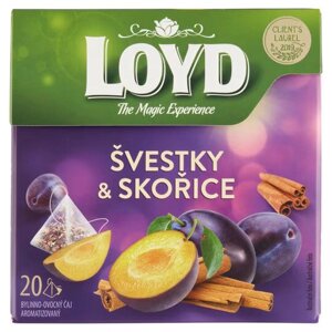 Чай в пірамідках фруктовий Loyd the Magic Experience Svestky&Skorice Слива та Кориця 20шт 40г