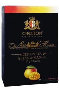 Чай зелений 100% Chelton Premium Noble House Ceylon Tea Green&Mango листовий з манго 100г