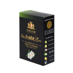 Чай зелений 100% Chelton Premium Noble House Green&Jasmine пелюстки жасміну листовий 100г