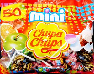 Карамель на палочках Набір Perfetti Chupa Chups mini 50шт чупа чупс міні асорті 300г