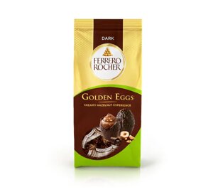 Цукерки шоколадні Ferrero Rocher Golden Eggs Creamy Hazelnut experience Dark з лісовими горіхами 9шт 90г