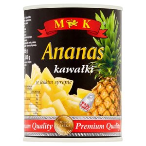 Кубики ананасу M&K Ananas kawalki w syropie в світлому сиропі 340г