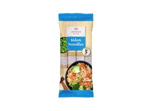 Локшина Удон з пшеничної муки без глютену Vitasia Udon noodles Japanese style Вітасія макарони японські Білі Порційні