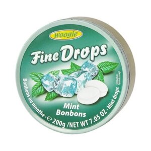 Льодяники Fine Drops Woogie зі смаком м'яти, 200 г